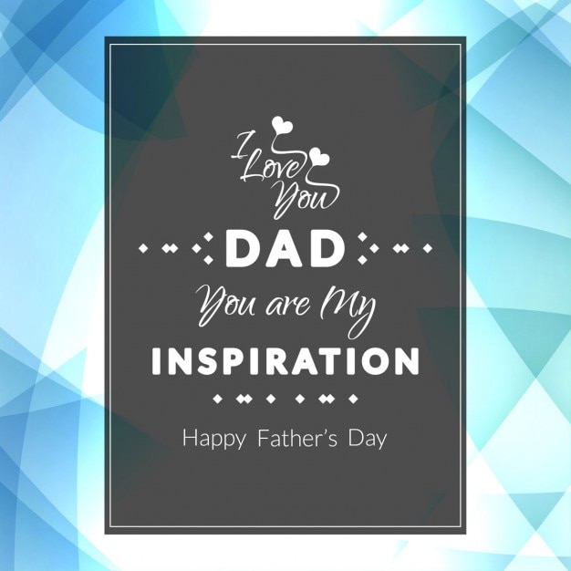 Father\'s day card on a polygonal\
background