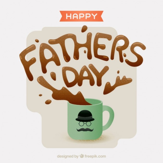 Download Father's day card with coffee Vector | Free Download