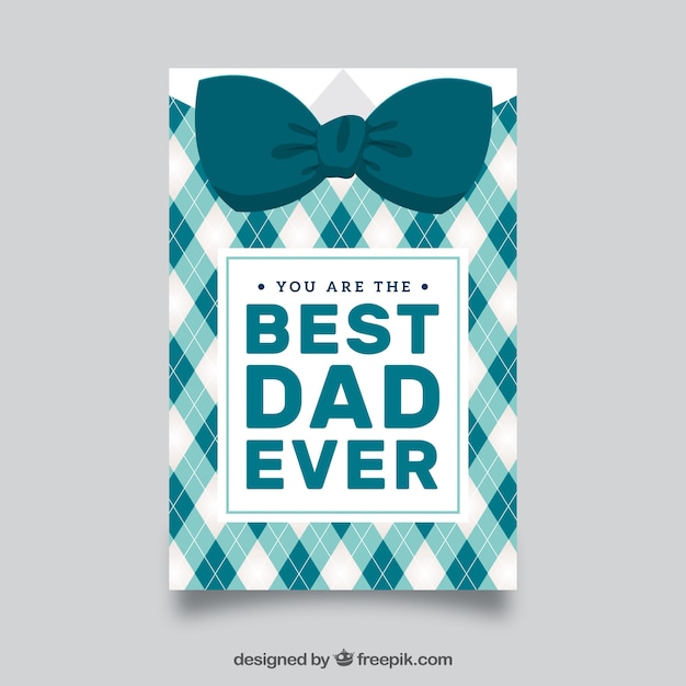 Father\'s day greeting card with decorative bow\
tie