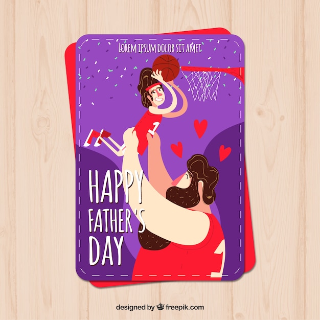 Download Father's day greeting card | Free Vector