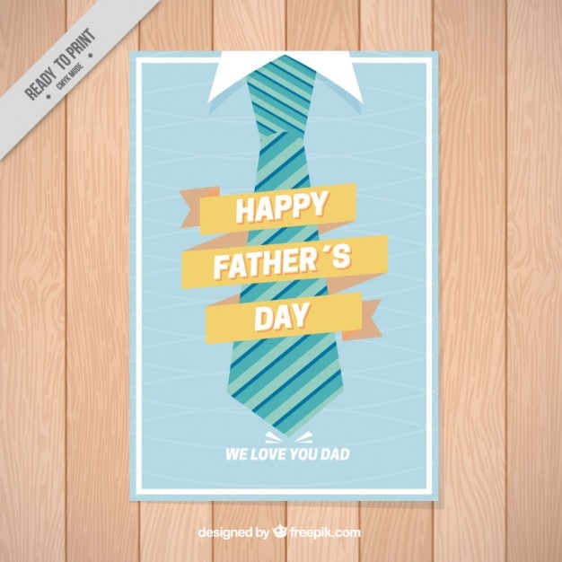 Father\'s day poster with a tie