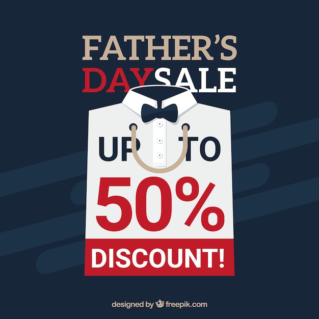 Father\'s day sale background with white\
shirt