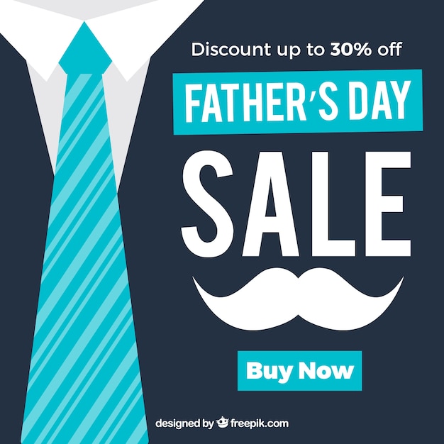 Father\'s day sale template in flat style
