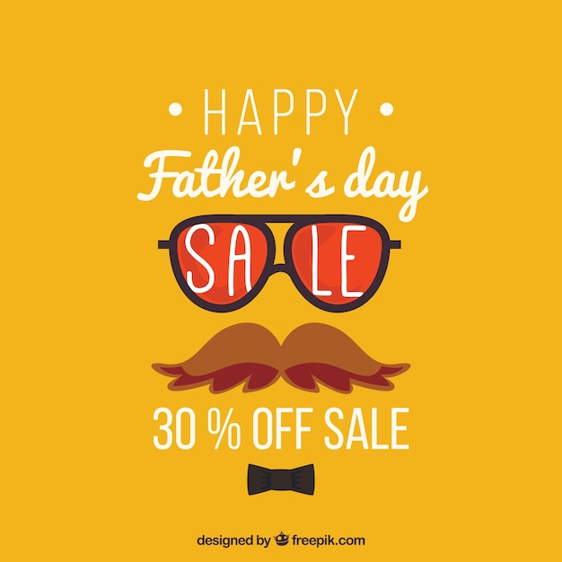 Father's day sale template in flat style