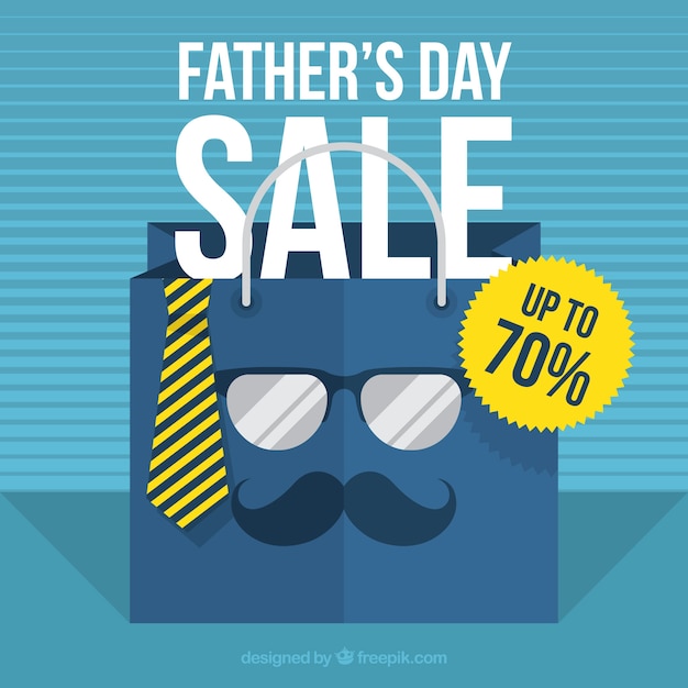 Father's day sale template Free Vector