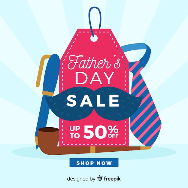 Father's day sales Free Vector