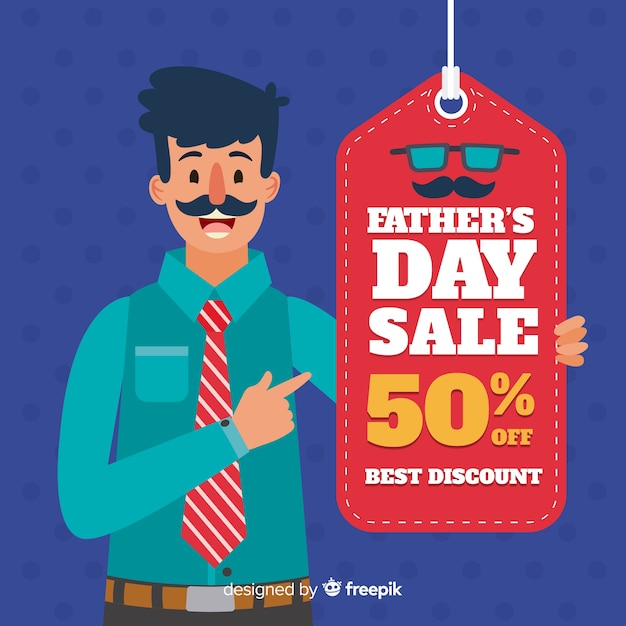 Free Vector Father's day sales