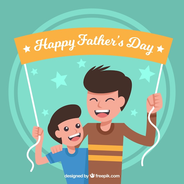 Fathers day background with banner