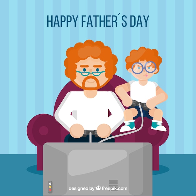 Fathers day background with console