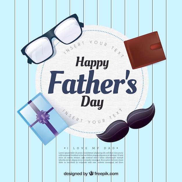 Fathers day background with elements