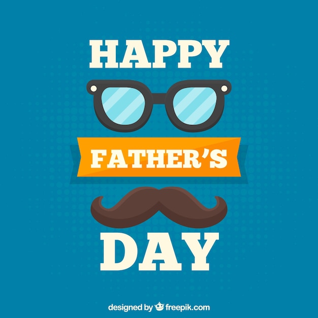 Fathers day background with mustache