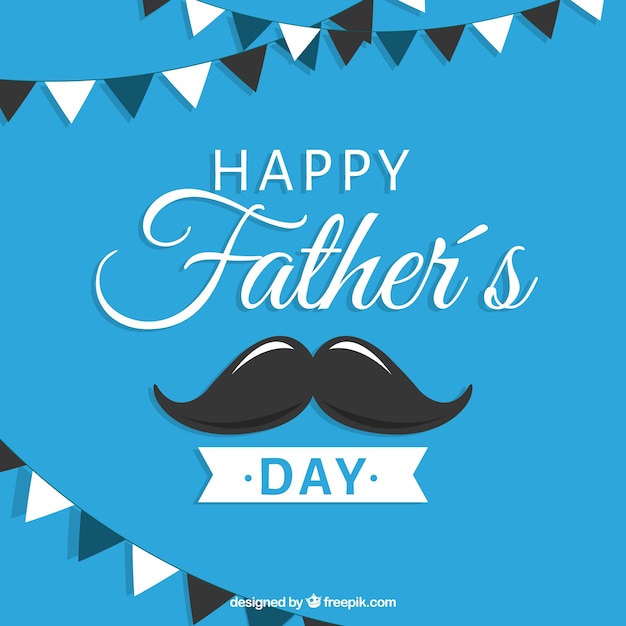 Fathers day background with mustache