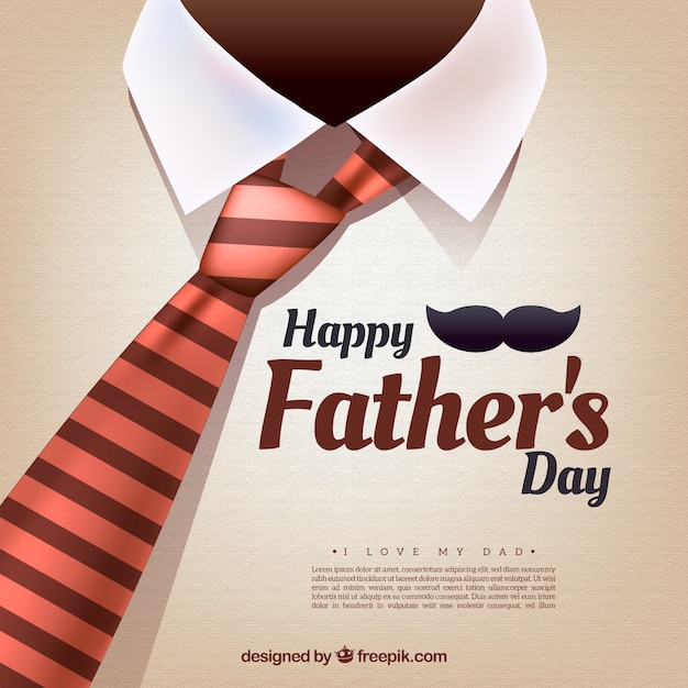 Fathers day background with tie