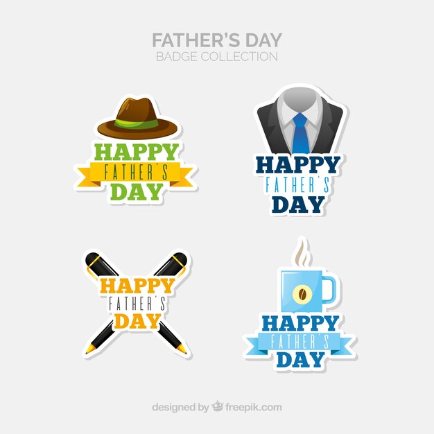 Fathers day badge collection