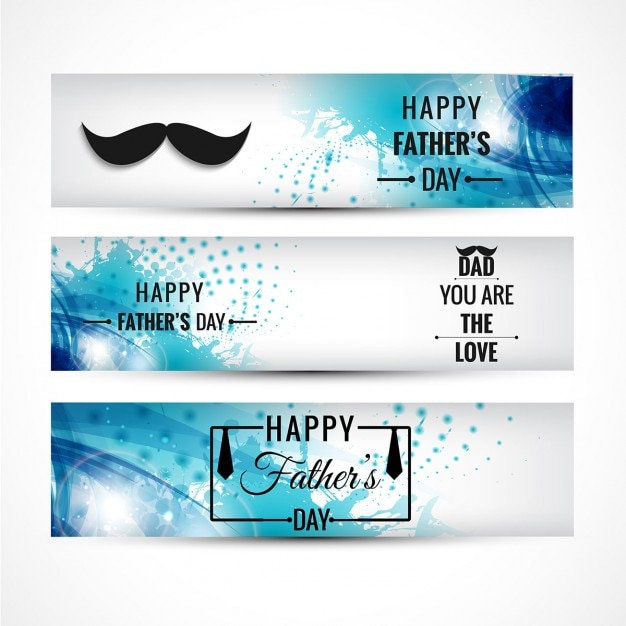 Free Vector | Fathers day banners