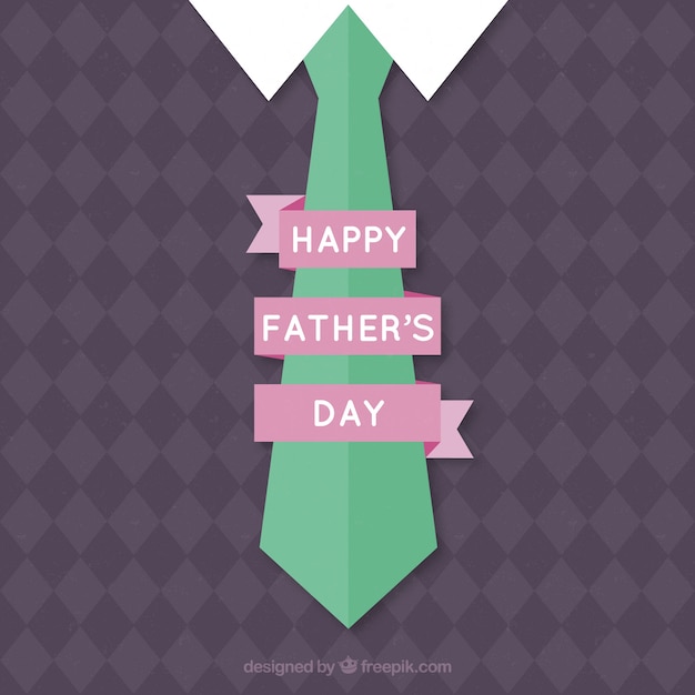 Fathers day card with a neck tie