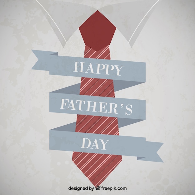 Fathers day card with a tie