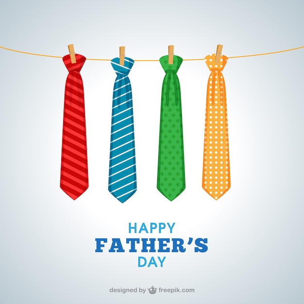 Fathers day card with neckties