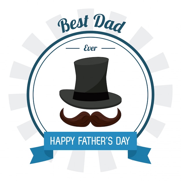 Fathers day card | Premium Vector