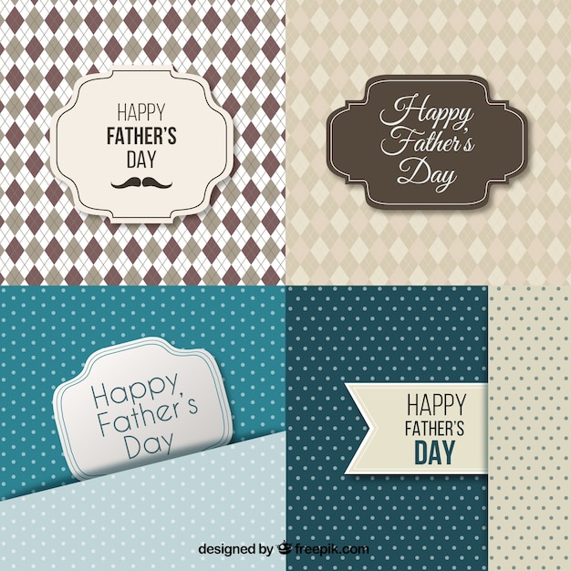 Download Fathers day cards collection | Free Vector