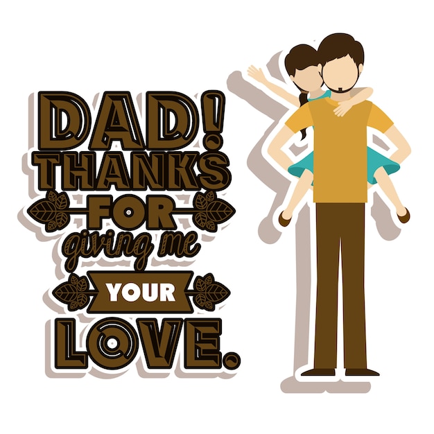 Download Fathers day design Vector | Premium Download