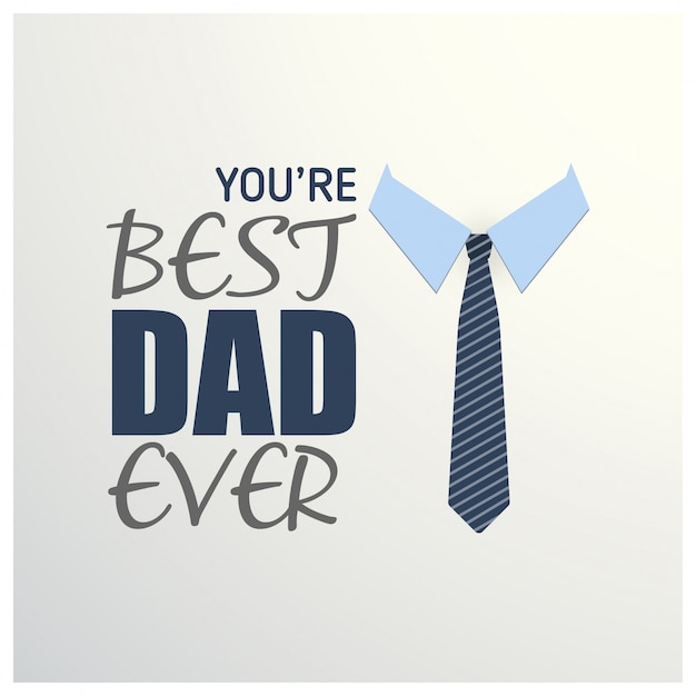 Fathers day greeting card with tie