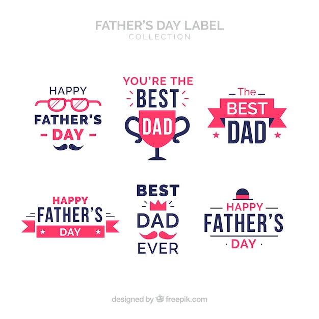 Fathers day label collection