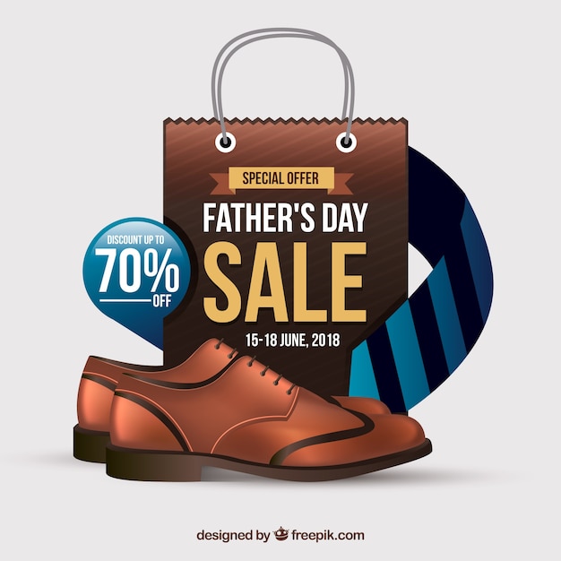 Fathers day sale background with fashion