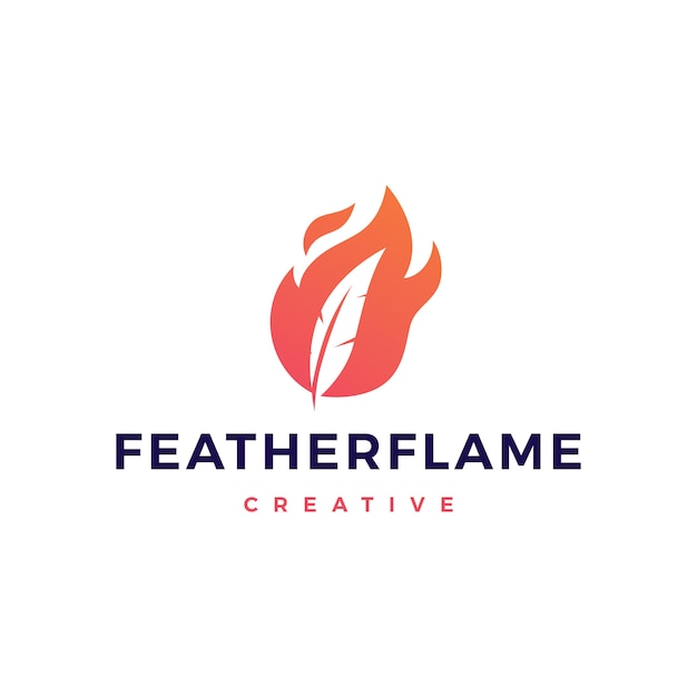 Download Free Feather Pen Fire Flame Logo Vector Icon Premium Vector Use our free logo maker to create a logo and build your brand. Put your logo on business cards, promotional products, or your website for brand visibility.