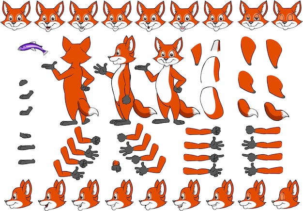 Felix fox Premium Vector