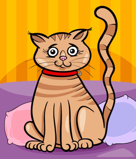 Premium Vector | Female cat cartoon illustration