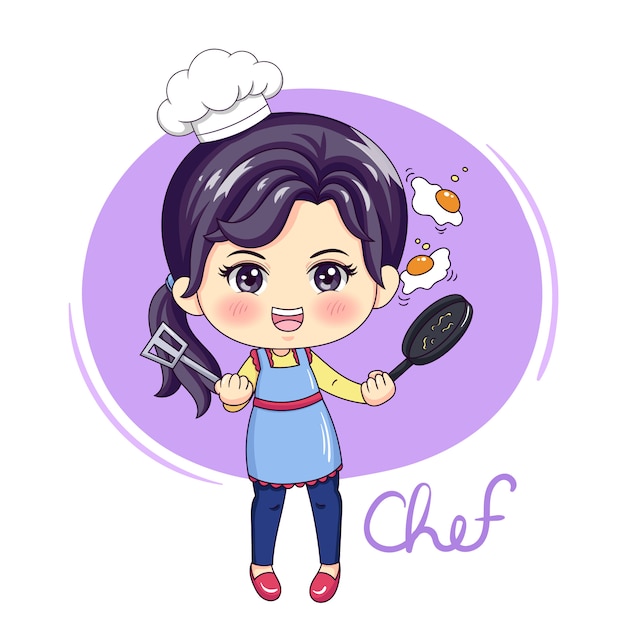 Download Female chef | Premium Vector