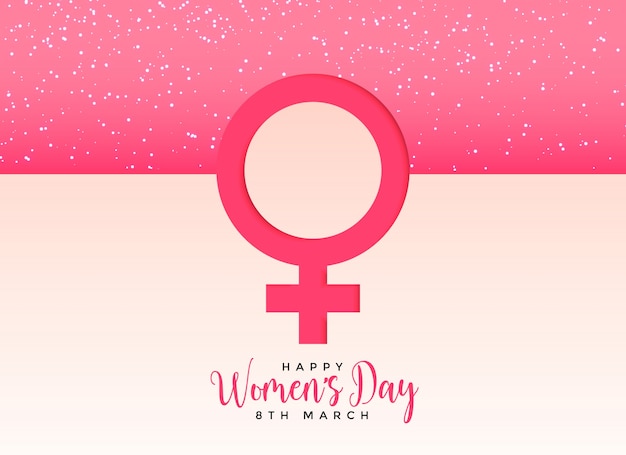 Female Gender Symbol On Beautiful Pink Background Free Vector