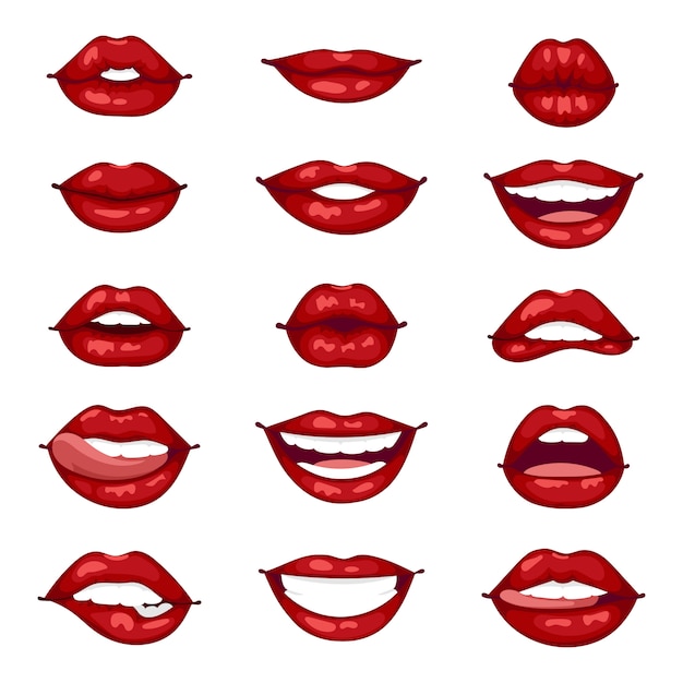 Premium Vector | Female lips isolated illustration.