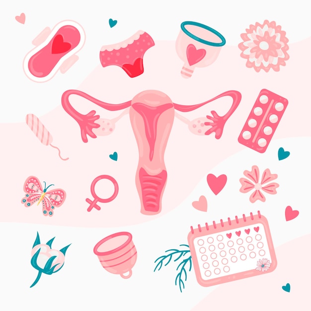 Free Vector Female Reproductive System Concept 5554