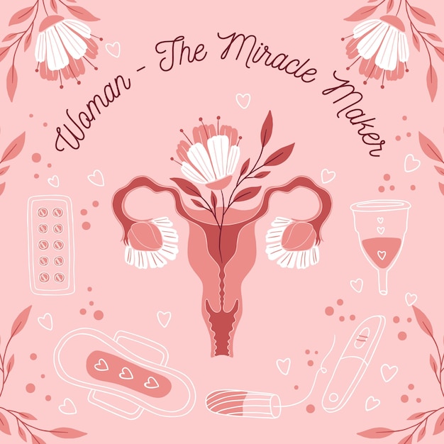 Free Vector Female Reproductive System Concept