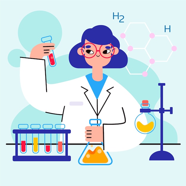 Free Vector | Female scientist