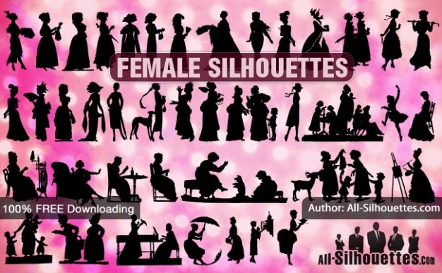 Female vector silhouettes | All\
Silhouettes