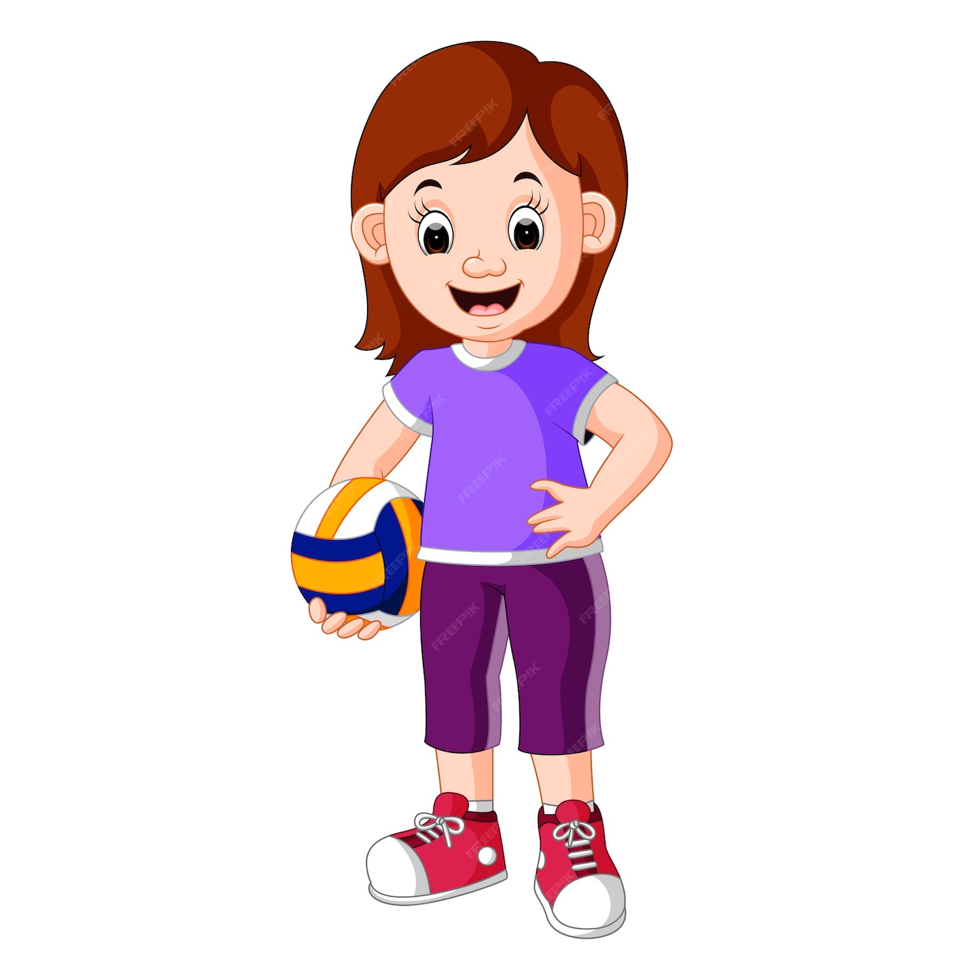 premium-vector-female-volleyball-player