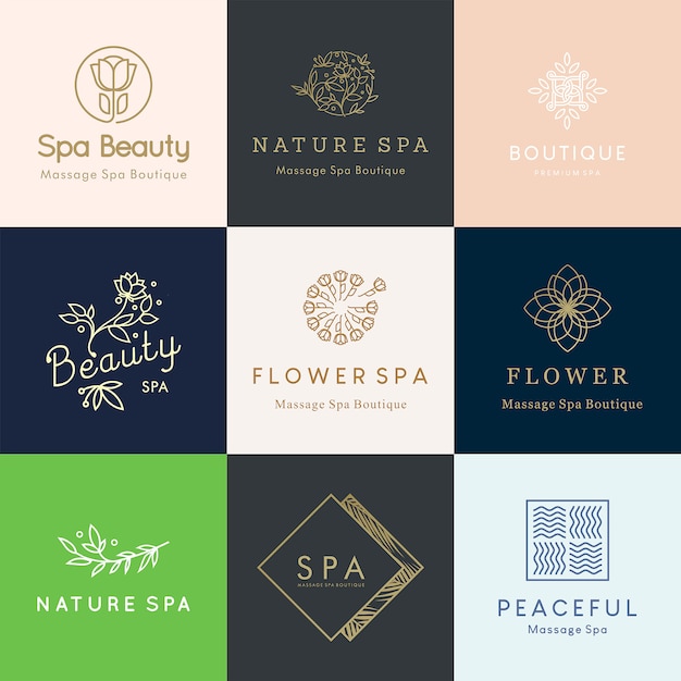 Download Free Feminine Editable Floral Logo Designs For Beauty And Wellness Use our free logo maker to create a logo and build your brand. Put your logo on business cards, promotional products, or your website for brand visibility.