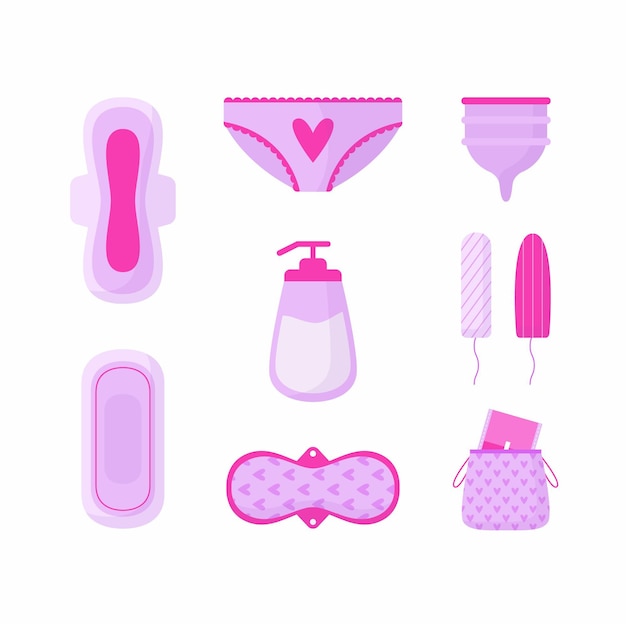 Free Vector Feminine hygiene products concept