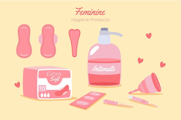 Premium Vector | Feminine Hygiene Products Concept