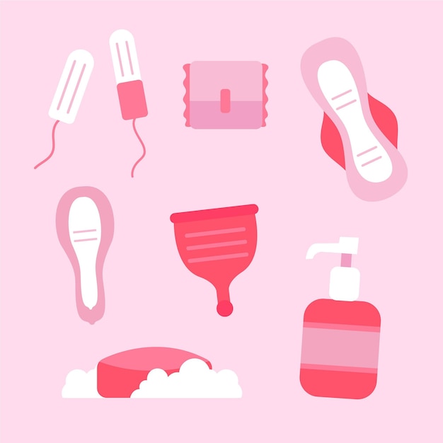 Free Vector Feminine Hygiene Products Concept 7392