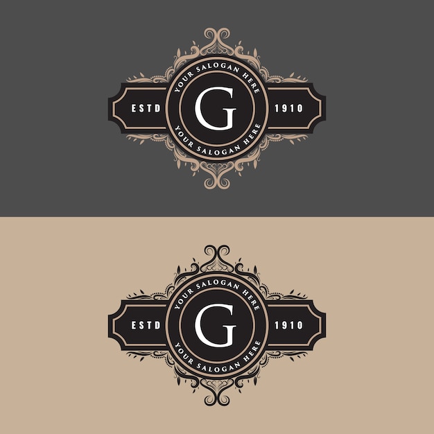 Download Free Feminine Royal Luxury Vintage Style Badge Logo Design With Use our free logo maker to create a logo and build your brand. Put your logo on business cards, promotional products, or your website for brand visibility.