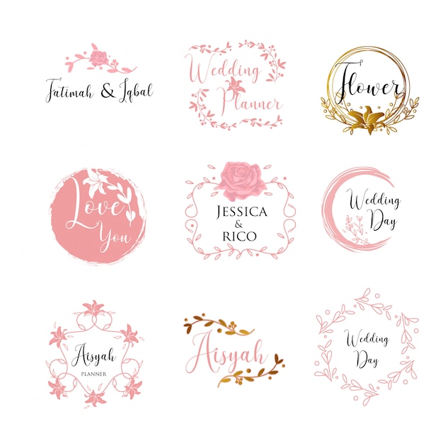 Download Free Feminine Wedding Planner Template Logo Sign Premium Vector Use our free logo maker to create a logo and build your brand. Put your logo on business cards, promotional products, or your website for brand visibility.