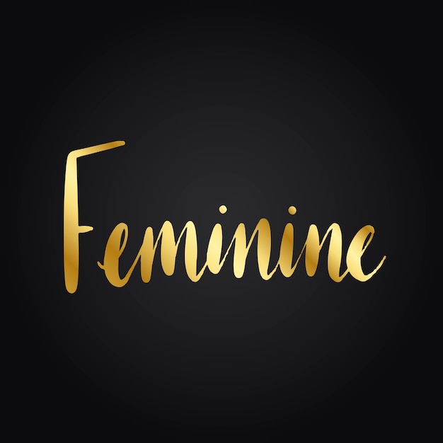 Free vector | feminine word typography style vector