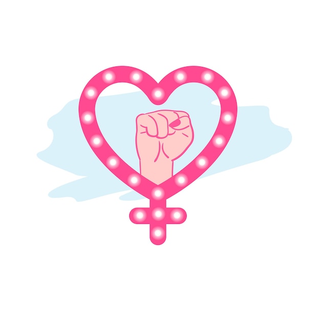 Premium Vector Feminism Protest Symbol Isolated On Transparency