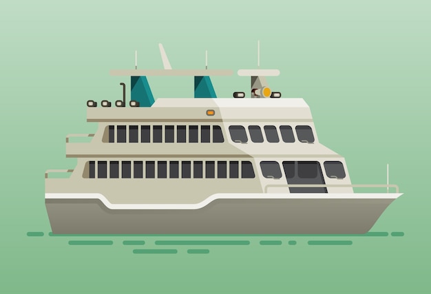 Ferry boat ship Premium Vector