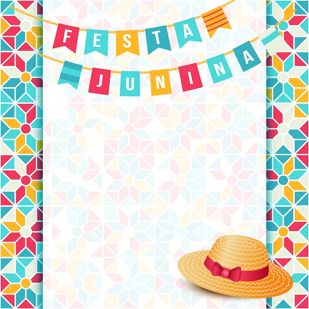 Festa junina background template Vector | Premium Download