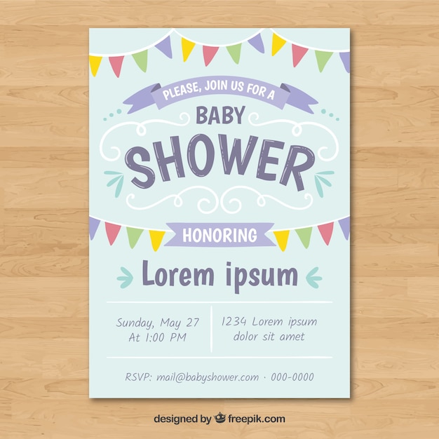Festive baby shower card